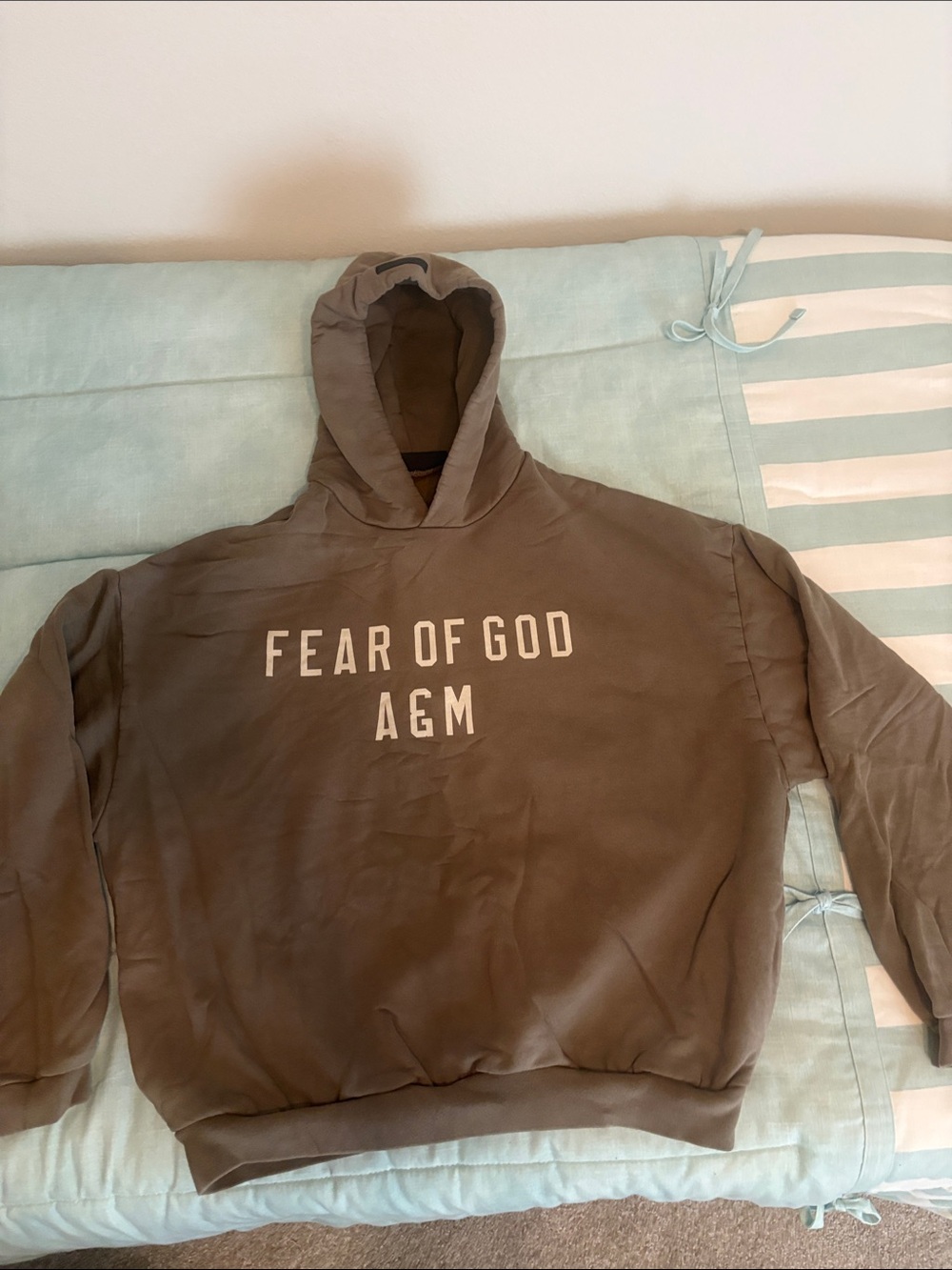 Fear of God AGM pullover Hoodie with Front Logo dull green small 251/2โp2p